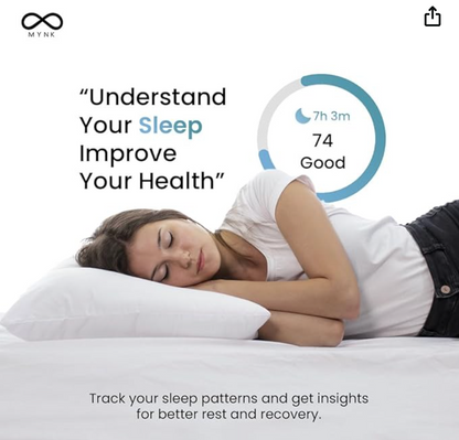 MYNK Alpha Smart Ring | Lightweight Stainless Steel | Sleep, Stress, HRV, BP, Blood Oxygen, Step & Calorie Count | IP68 Waterproof Ring | Samsung & Apple Health Compatible