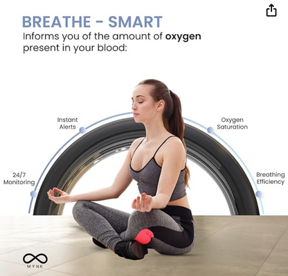 MYNK Alpha Smart Ring | Lightweight Stainless Steel | Sleep, Stress, HRV, BP, Blood Oxygen, Step & Calorie Count | IP68 Waterproof Ring | Samsung & Apple Health Compatible